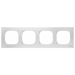 Рамка 4-постовая, серия SKY, цвет альпийский белый - фото 137949