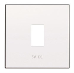 Накладка для механизма USB зарядного устройства, серия SKY, цвет альпийский белый - фото 142036