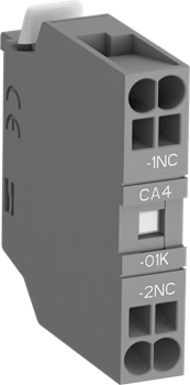 Блок контактный CA4-01K (1НЗ) фронтальный с втычными клеммами для контакторов AF09K-AF38K и реле NF22EK-NF40EK - фото 142291