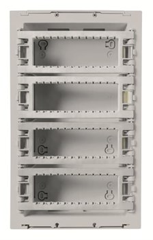 Бокс поста централизации открытого монтажа на 24 модуля (4 ряда), цвет серебристый - фото 144800