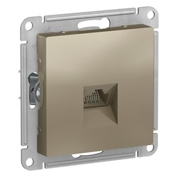 ATLASDESIGN РОЗЕТКА компьютерная RJ45, кат. 5Е, механизм, ШАМПАНЬ - фото 147869