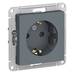 ATLASDESIGN РОЗЕТКА с заземлением со шторками, 16А, механизм, ГРИФЕЛЬ - фото 147951
