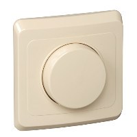 ЭТЮД C/У СВЕТОРЕГУЛЯТОР (диммер) поворотный 300 Вт, 230 В, КРЕМОВЫЙ, Россия - фото 149493