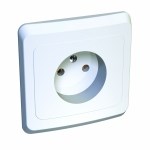 ЭТЮД С/У РОЗЕТКА без заземления без шторок 16А 250B, БЕЛЫЙ, Россия - фото 149801