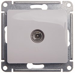 GLOSSA TV РОЗЕТКА проходная 4DB, механизм, БЕЛЫЙ - фото 150275