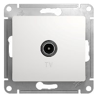 GLOSSA TV РОЗЕТКА проходная 4DB, механизм, БЕЛЫЙ - фото 150283