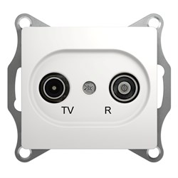 GLOSSA TV-R РОЗЕТКА оконечная 1DB, механизм, БЕЛЫЙ - фото 150286