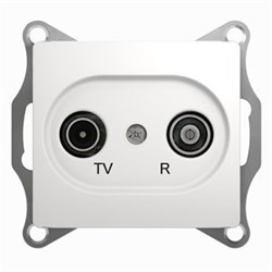 GLOSSA TV-R РОЗЕТКА оконечная 1DB, механизм, БЕЛЫЙ - фото 150288