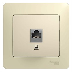 GLOSSA РОЗЕТКА компьютерная RJ45 кат.5E,БЕЖЕВЫЙ - фото 150560