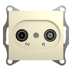 GLOSSA TV-R РОЗЕТКА оконечная 1DB, механизм, БЕЖЕВЫЙ - фото 150592