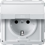 MERTEN Aquadesign МЕХ-М РОЗЕТКИ с крышкой со шт., полем д/надписи, ПОЛ.БЕЛЫЙ - фото 152374