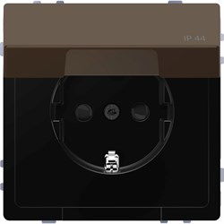 MERTEN D-Life РОЗЕТКА 16А с з/к и крышкой IP44, МОККО - фото 152883