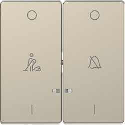 MERTEN D-Life КЛАВИША 2-ная, линзой LED, символ: звонок/горничная, САХАРА - фото 152972