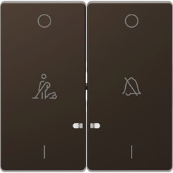 MERTEN D-Life КЛАВИША 2-ная, линзой LED, символ: звонок/горничная, МОККО - фото 152978