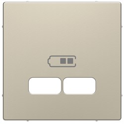 MERTEN D-Life ЦЕНТРАЛЬНАЯ НАКЛАДКА для USB механизма 2,1А, САХАРА - фото 153104