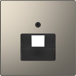 MERTEN D-Life ЦЕНТРАЛЬНАЯ НАКЛАДКА для розетки 1-ной RJ45, НИКЕЛЬ - фото 153115