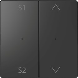 MERTEN D-Life PlusLink КЛАВИША 2-ная с S1/S2, вх/вз, АНТРАЦИТ, SD - фото 153200