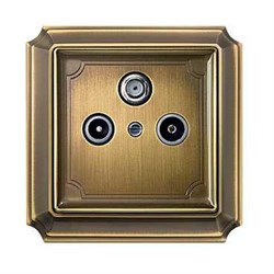 MERTEN ЦЕНТР.ПЛАТА д/антенных розеток TV/FM Х2 Х3,АНТИЧНАЯ ЛАТУНЬ, SD - фото 153547
