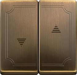 MERTEN КЛАВИША Х2 для жалюзи и кноп., АНТИЧНАЯ ЛАТУНЬ, QF SD - фото 153718