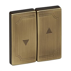 MERTEN КЛАВИША Х2 для жалюзи и кноп., АНТИЧНАЯ ЛАТУНЬ, QF SD - фото 153719