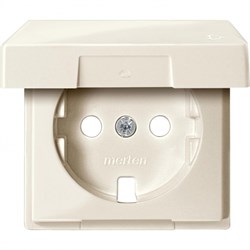 MERTEN ЦЕНТР.ПЛАТА с крышкой д/мех-ма розетки, БЕЖЕВЫЙ, SM - фото 155004