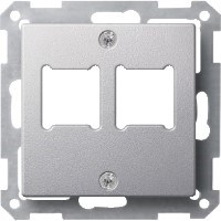 MERTEN ЦЕНТР.ПЛАТА д/розетки RJ11/RJ45,2поста, АЛЮМИНИЙ, QF SM - фото 155125