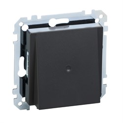 MERTEN ЦЕНТР.ПЛАТА с отверстием д/кабеля телефонного разъема, АНТРАЦИТ, SM - фото 155165