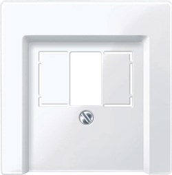 MERTEN ЦЕНТР. НАКЛАДКА для мех-ма TAE/Audio поле для надписи, АКТ. БЕЛЫЙ, SM - фото 155199