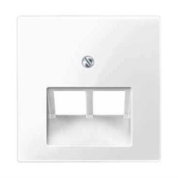 MERTEN ЦЕНТР.ПЛАТА д/розетки RJ45, 2 поста, ПОЛ.БЕЛЫЙ, SM - фото 155212