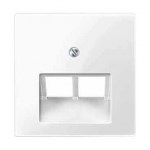 MERTEN ЦЕНТР.ПЛАТА д/розетки RJ45, 2 поста, ПОЛ.БЕЛЫЙ, SM - фото 155214