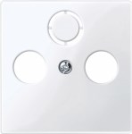 MERTEN ЦЕНТР.ПЛАТА розетки TV+FM+SAT, АКТИВНЫЙ БЕЛЫЙ, SM - фото 155259
