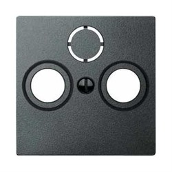 MERTEN ЦЕНТР.ПЛАТА двойной/тройной антенной розетки TV+FM+SAT , АНТРАЦИТ, SM - фото 155288