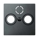 MERTEN ЦЕНТР.ПЛАТА двойной/тройной антенной розетки TV+FM+SAT , АНТРАЦИТ, SM - фото 155290
