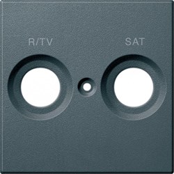 MERTEN ЦЕНТР.ПЛАТА д/антенной розетки маркировкой R/TV и SAT, АНТРАЦИТ, SM - фото 155339