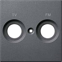 MERTEN ЦЕНТР.ПЛАТА д/антенной розетки маркировкой FM и TV, АНТРАЦИТ, SM - фото 155360