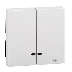 MERTEN КЛАВИША двойная с окошком д/световой индикации IP44,АКТИВНЫЙ БЕЛЫЙ, SM - фото 155735