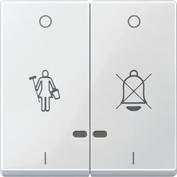 MERTEN КЛАВИША двойн.с ок. д/свет.инд.пикт.горничн.переч.звонок, ПОЛ.БЕЛЫЙ, SM - фото 155758