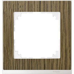 MERTEN M-Pure Decor РАМКА 1 пост, ДУБ/БРИЛЛИАНТОВЫЙ БЕЛЫЙ, SM - фото 156074