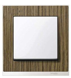 MERTEN M-Pure Decor РАМКА 1 пост, ДУБ/БРИЛЛИАНТОВЫЙ БЕЛЫЙ, SM - фото 156075