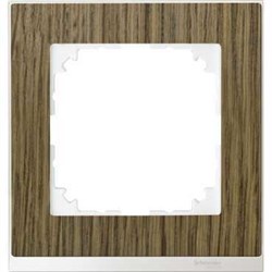 MERTEN M-Pure Decor РАМКА 1 пост, ДУБ/БРИЛЛИАНТОВЫЙ БЕЛЫЙ, SM - фото 156081