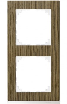 MERTEN M-Pure Decor РАМКА 2 поста, ДУБ/БРИЛЛИАНТОВЫЙ БЕЛЫЙ, SM - фото 156132