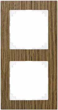 MERTEN M-Pure Decor РАМКА 2 поста, ДУБ/БРИЛЛИАНТОВЫЙ БЕЛЫЙ, SM - фото 156133