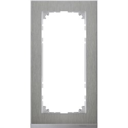 MERTEN M-Pure Decor РАМКА 2 поста б/перегородки, НЕРЖ.СТАЛЬ/АЛЮМИНИЙ, SM - фото 156174