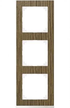 MERTEN M-Pure Decor РАМКА 3 поста, ДУБ/БРИЛЛИАНТОВЫЙ БЕЛЫЙ, SM - фото 156252