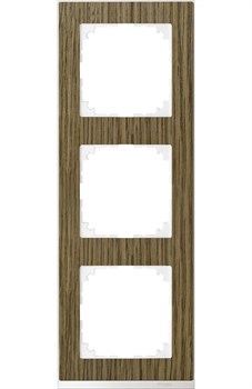 MERTEN M-Pure Decor РАМКА 3 поста, ДУБ/БРИЛЛИАНТОВЫЙ БЕЛЫЙ, SM - фото 156253