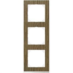 MERTEN M-Pure Decor РАМКА 3 поста, ДУБ/БРИЛЛИАНТОВЫЙ БЕЛЫЙ, SM - фото 156254