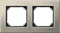 MERTEN M-Elegance РАМКА металлическая 2 поста, ТИТАН, SM - фото 156288 MERTEN M-Elegance РАМКА металлическая 2 поста, ТИТАН, SM - фото 156288