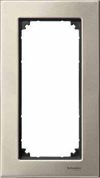 MERTEN M-Elegance РАМКА металлическая 2 поста б/перегородки, ТИТАН, SM - фото 156374