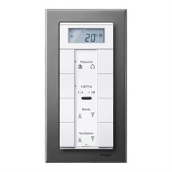 MERTEN M-Elegance РАМКА металлическая 2 поста б/перегородки, СЕРЫЙ РОДИЙ, SM - фото 156378