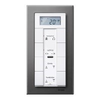 MERTEN M-Elegance РАМКА металлическая 2 поста б/перегородки, СЕРЫЙ РОДИЙ, SM - фото 156383